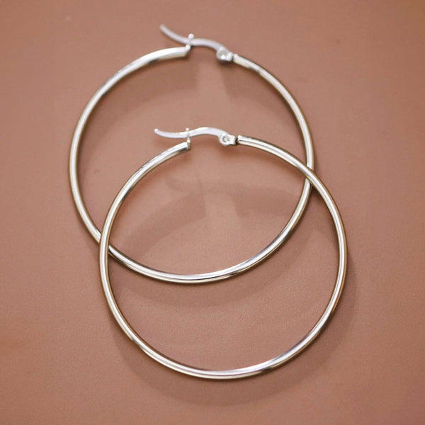 Tarnish-Resistant Waterproof Stainless Steel Hoop Earrings