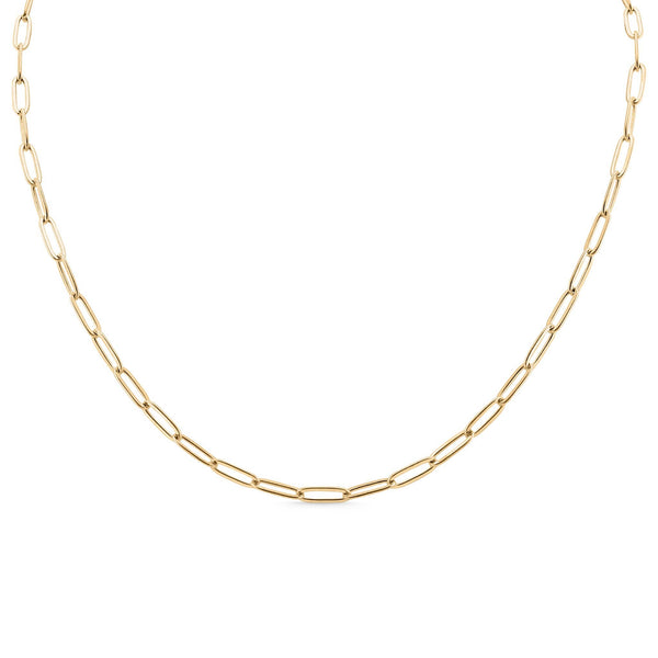 Gold PVD Paperclip Chain Necklace