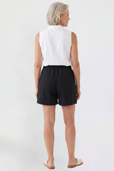 Resort Wear Shorts with Pockets in Black