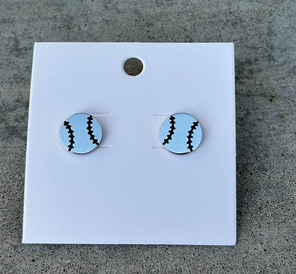 Baseball or Softball Stud Earrings