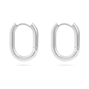 Hypoallergenic Oval Huggie Earrings