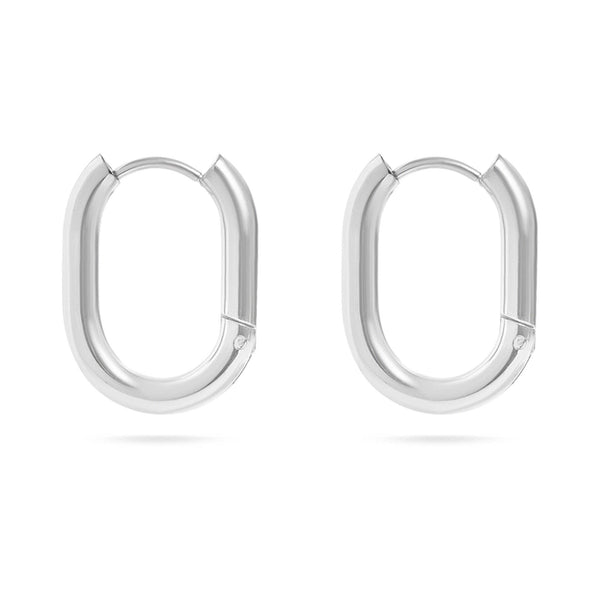 Hypoallergenic Oval Huggie Earrings