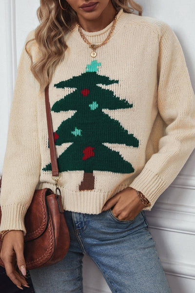 Christmas Tree Sweater in Ivory