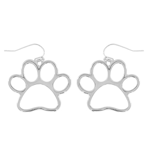 Paw Print Drop Earrings