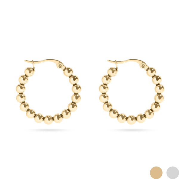 Hypoallergenic Circle Ball Hoop Earrings