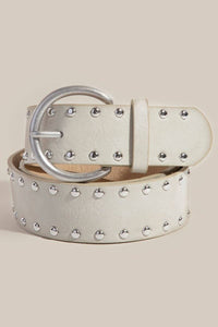 Metallic Studded Faux Leather Belt