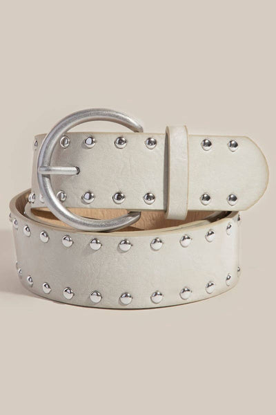 Metallic Studded Faux Leather Belt