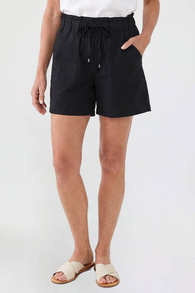Resort Wear Shorts with Pockets in Black