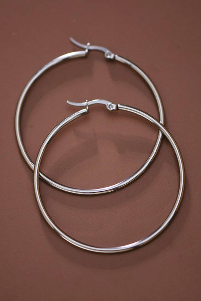 Tarnish-Resistant Waterproof Stainless Steel Hoop Earrings