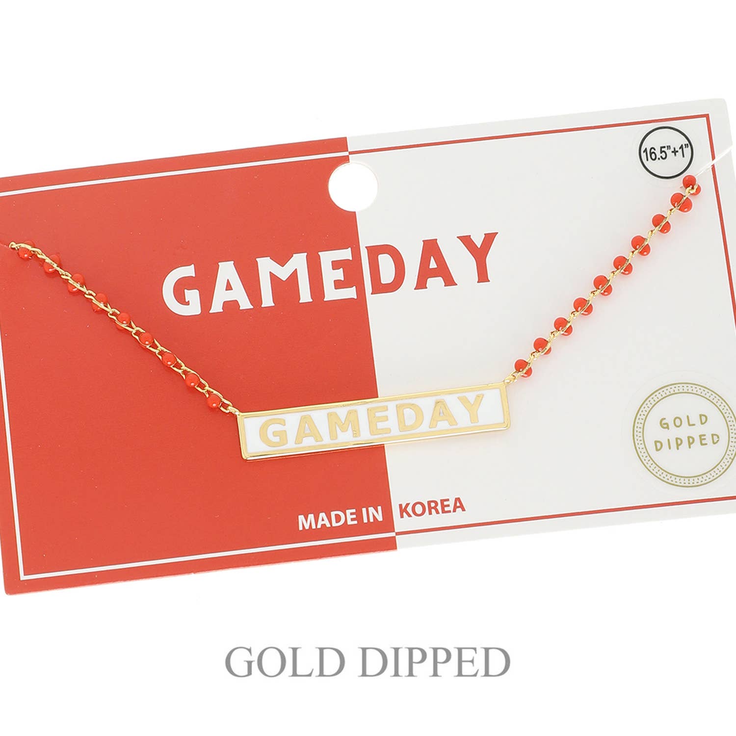 Game Day Gold Plated Bar Necklace