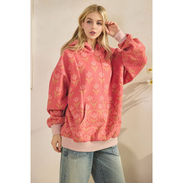 Printed Fleece Hoodie