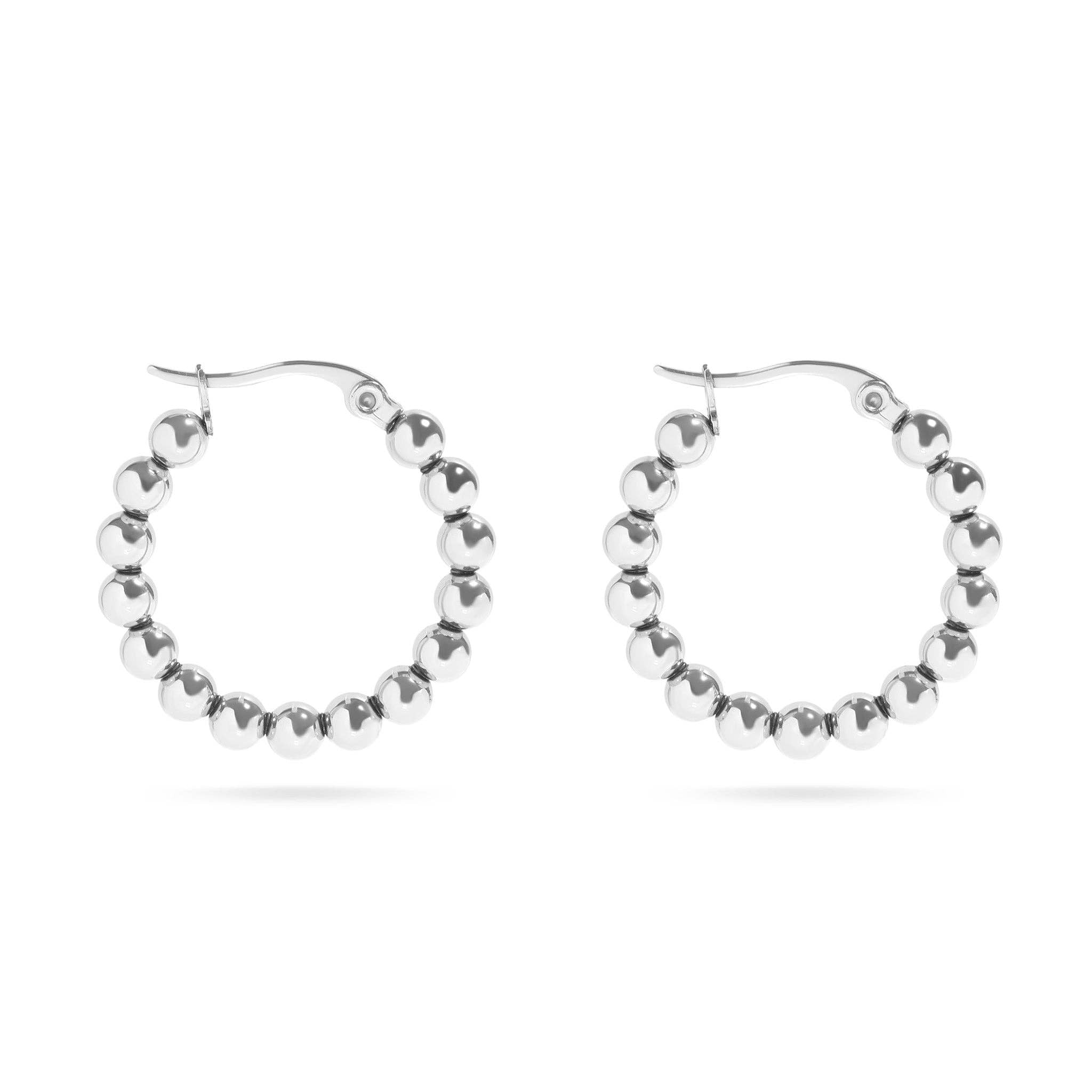 Hypoallergenic Circle Ball Hoop Earrings