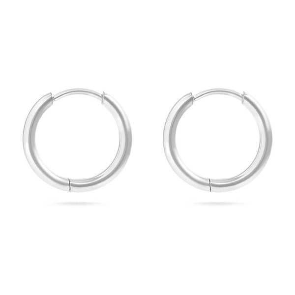 Waterproof Classic Medium Hoop Huggie Earring