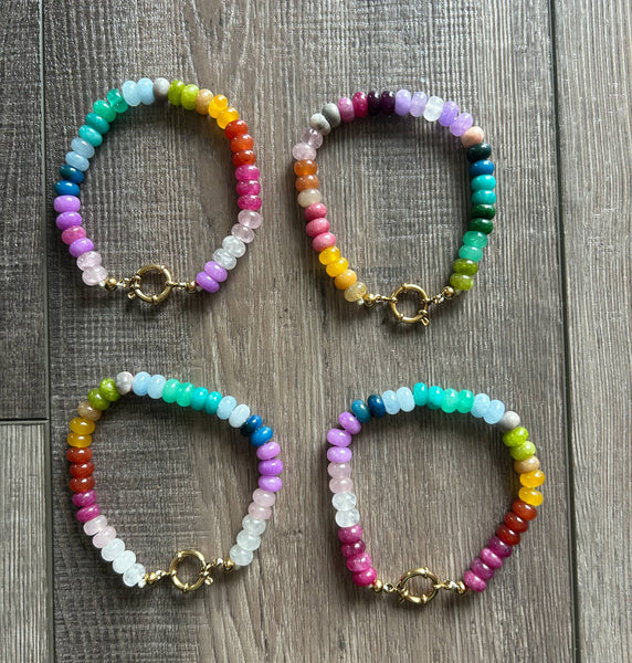 Natural Stone Multi Color Bracelet