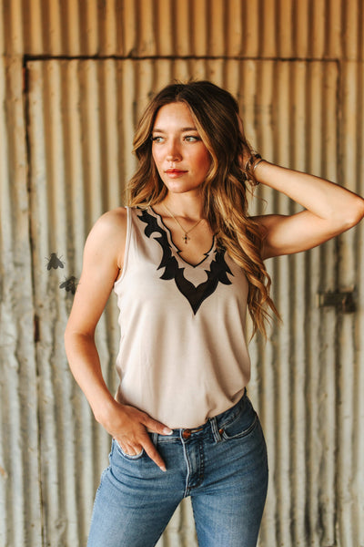 Boot Stitch Llano Tank in Dust