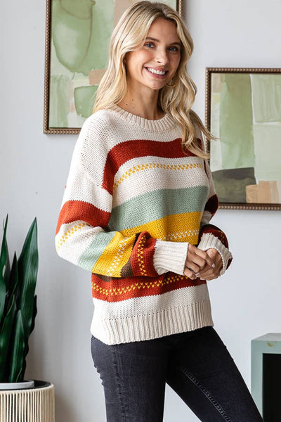 Striped Knit Sweater