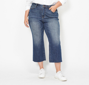 Plus Judy Blue High Waist Crop Wide Leg