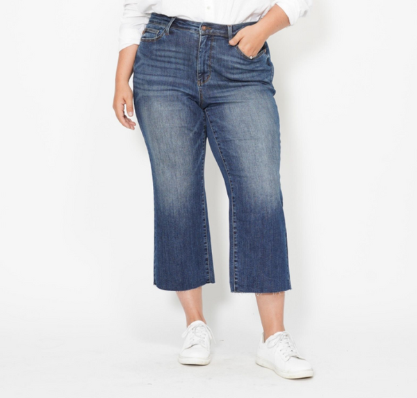 Plus Judy Blue High Waist Crop Wide Leg