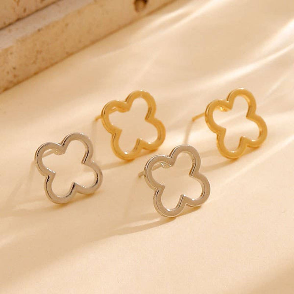 Stainless Steel Tarnish Free Waterproof Clover Earring