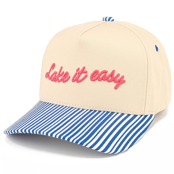 Lake It Easy Embroidered Two-Tone Trucker Hat
