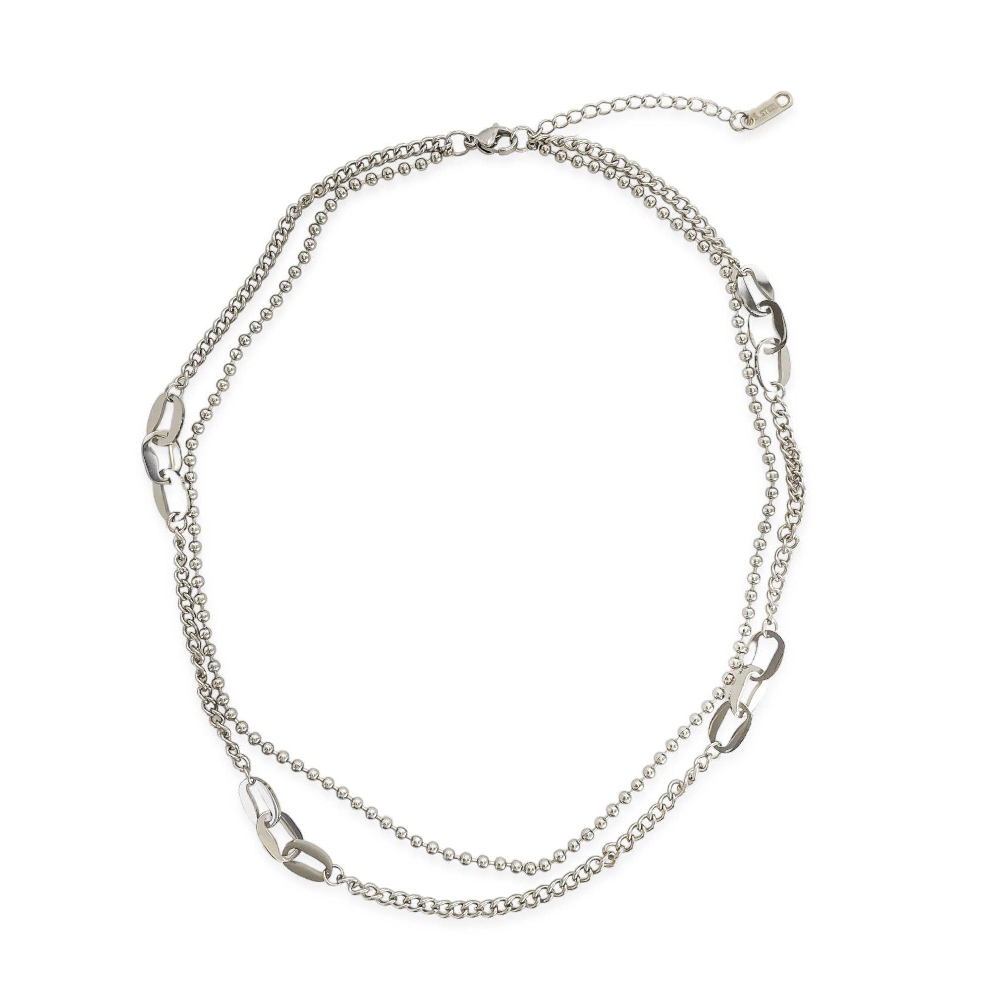 Water Resistant Necklace Set in Mixed Metal