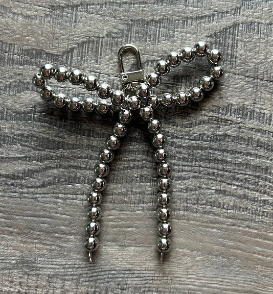 Beaded Bow Purse Charm