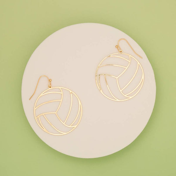 Gameday Volleyball Cutout Dangle Earrings
