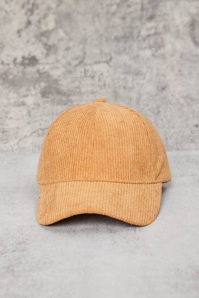 PLAIN CORDUROY BASEBALL CAP | 40CP016