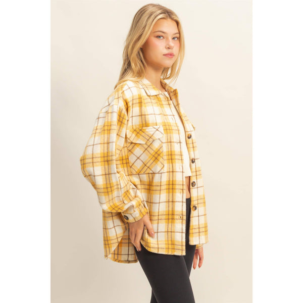 Collared Plaid Shacket