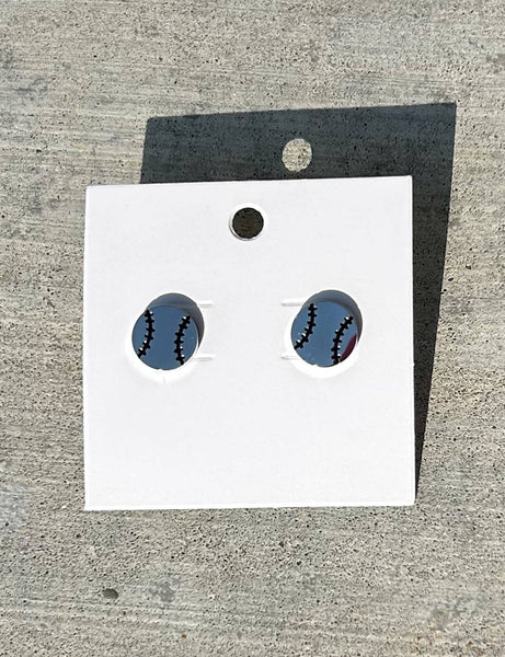 Baseball or Softball Stud Earrings