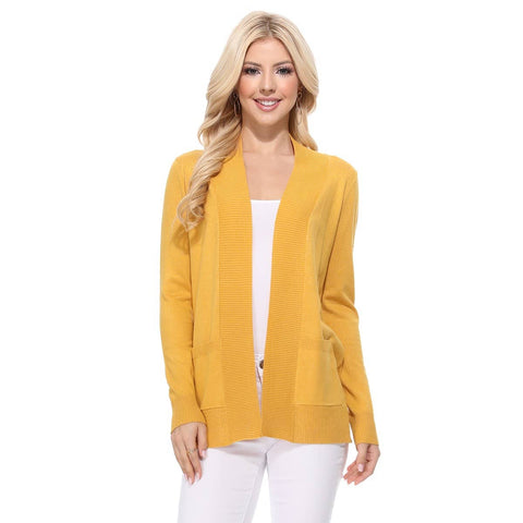 Knit Cardigan in Honey Yellow