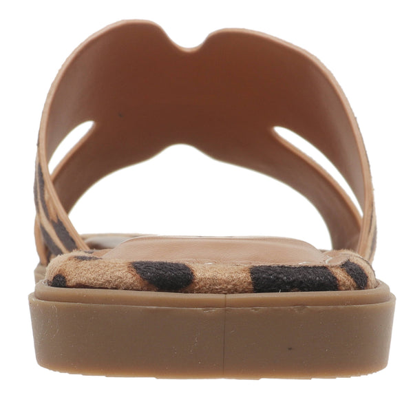 Leopard Slide Sandals by Pierre Dumas