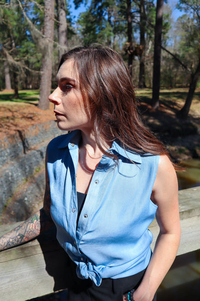 Back 40 Chambray Western Yoke Button Up