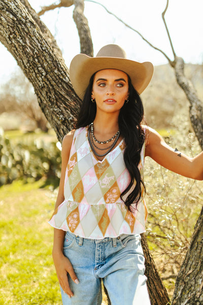 Preppy Pony Ruffle Tank