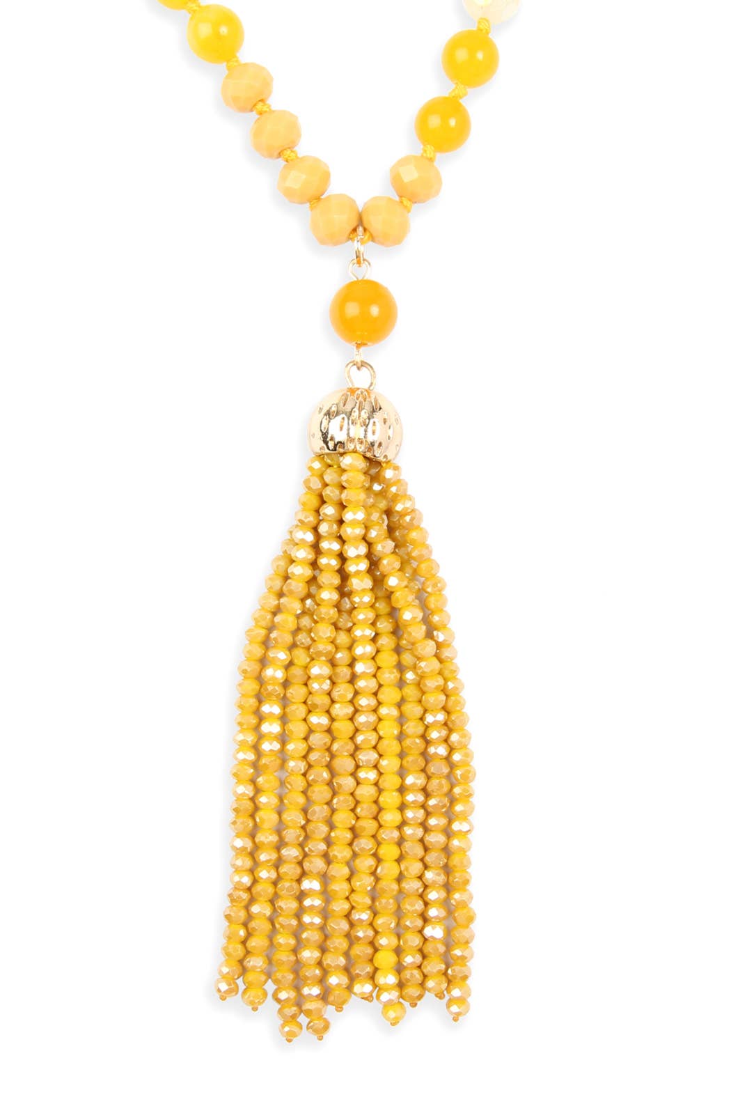 Beaded Tassel Pendant Necklace