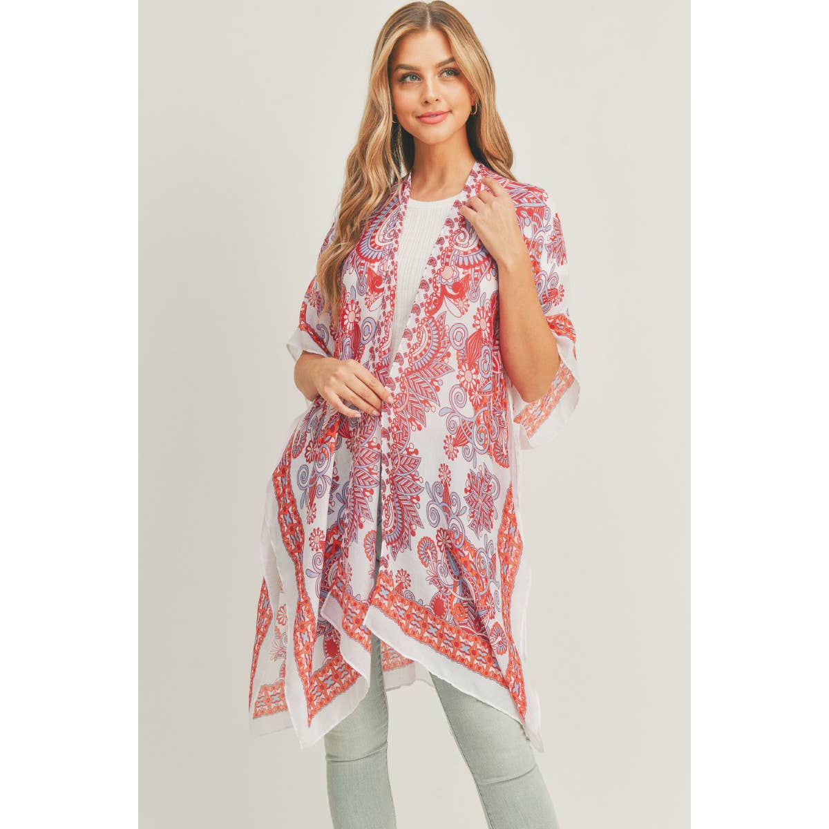 Boho Multi Floral Kimono