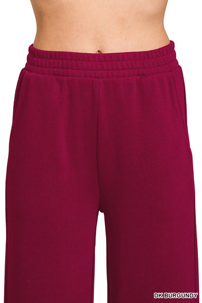 French Rib Lounge Set in Dark Burgundy