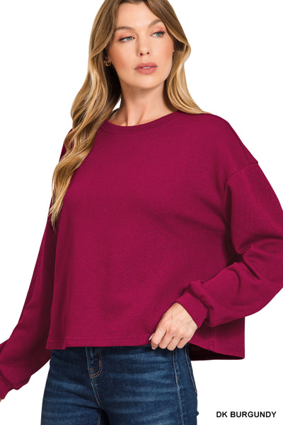 French Rib Lounge Set in Dark Burgundy