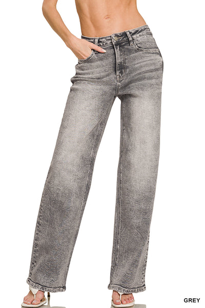 Straight Leg Denim in Grey