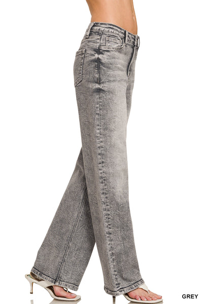 Straight Leg Denim in Grey