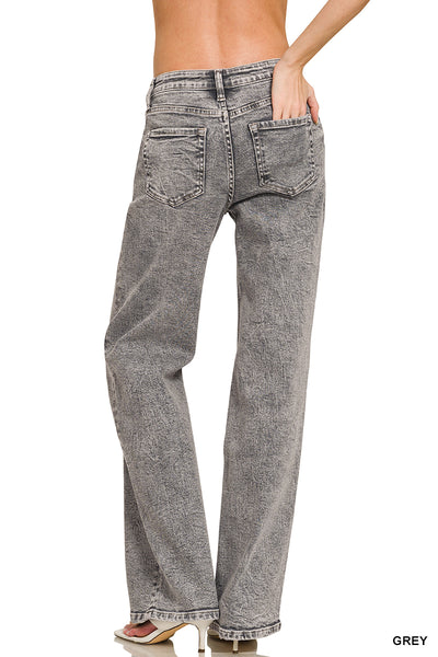 Straight Leg Denim in Grey