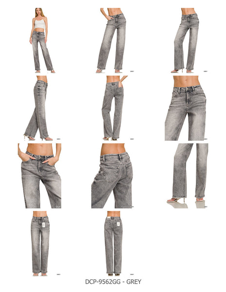 Straight Leg Denim in Grey