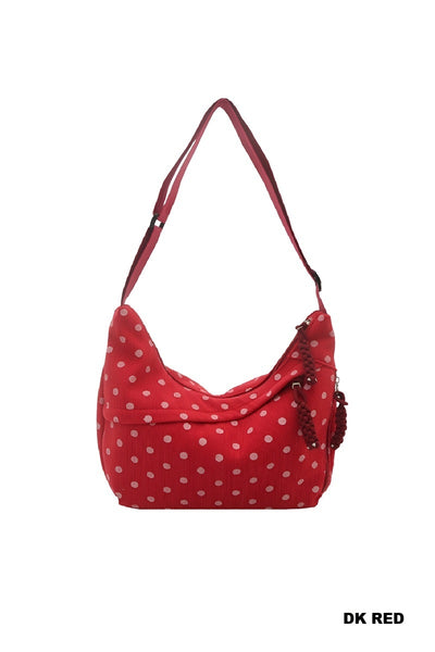Polka Dot Crescent Bag