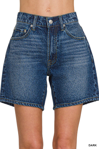 Mid-Thigh Denim Shorts