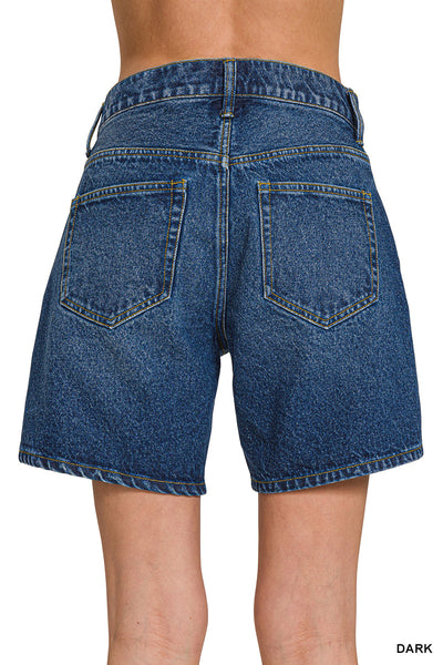 Mid-Thigh Denim Shorts