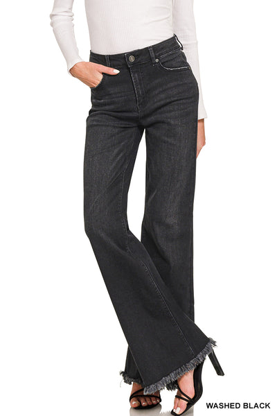 Bootcut/Flare Stretch Washed Black Denim