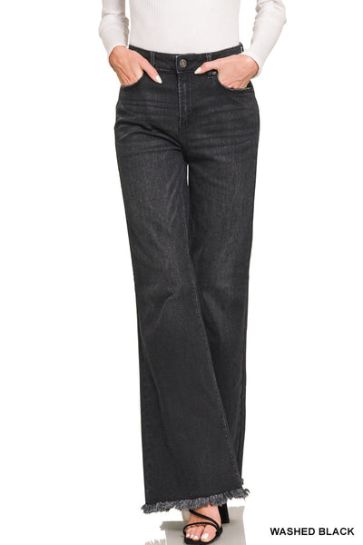 Bootcut/Flare Stretch Washed Black Denim