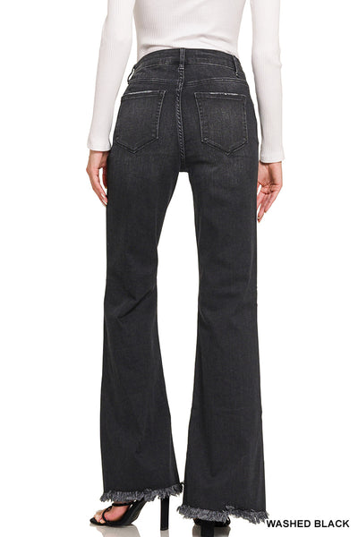 Bootcut/Flare Stretch Washed Black Denim