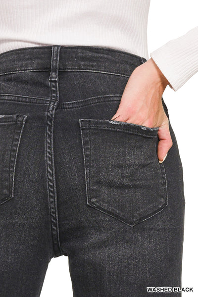 Bootcut/Flare Stretch Washed Black Denim