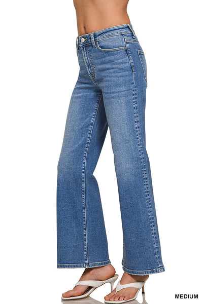 Wide Leg Medium Wash Jean by Zenana